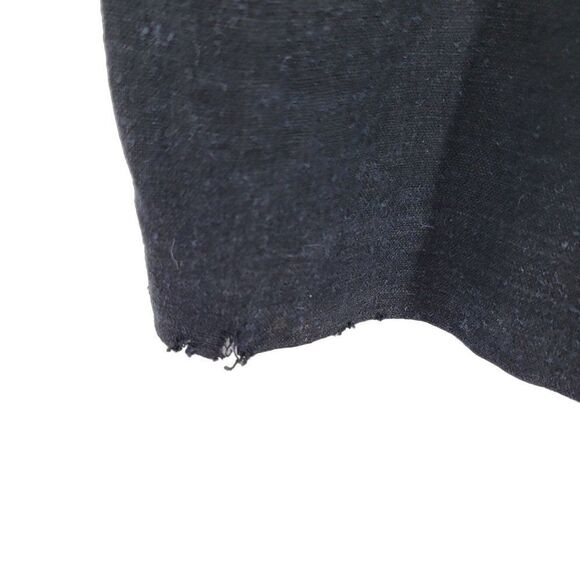 Vintage 90s Linen Sleeveless Shift Dress 10 Red Black Floral Embroidered - Picture 8 of 15